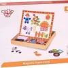 Tooky Toy Magneetpuzzel Junior 29,5 X 22 Cm Hout Oranje/wit