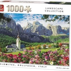 King Itali - Bergen & Bloemen In De Dolomieten - Legpuzzel (68 X 49 Cm) Voor Volwassenen