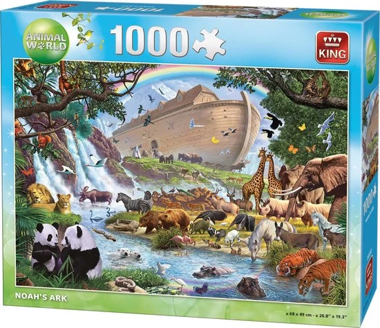 Trixie King Puzzel 1000 Stukjes (68 X 49 Cm) - Ark Van Noah - Legpuzzel Dieren 1 Trixie King Puzzel 1000 Stukjes (68 X 49 Cm) - Ark Van Noah - Legpuzzel Dieren