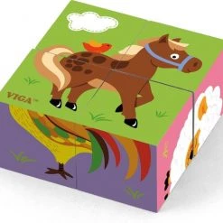 Vigatoys Viga Toys - Vormenpuzzel Boerderijdieren Klein