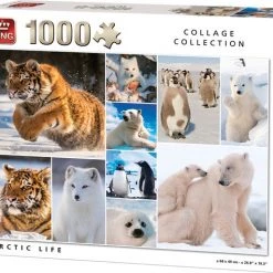 King Vakantie Puzzel Dierencollage Artic Life 1000 Stukjes- 68 Cm X 49 Cm