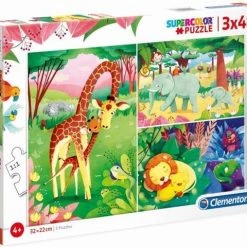 Clementoni Legpuzzel Jungle Friends 48 Stukjes 3 Stuks -Exporteren puzzels winkel 550x480 2