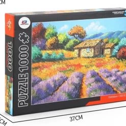 Happy Puzzle Davici Puzzel 1000 Stukjes ( 50 X 49) Dorphuis Met Voorbeeldposter - Legpuzzel- Landschap-Volwassenen -Exporteren puzzels winkel 550x489