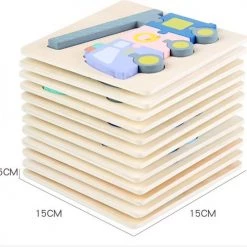 Speelgoed Houten Peuterpuzzels Set - Olifant En Tijger - Grote Extra Dikke Stukken - Vroege Educatieve Ontwikkeling - Jongens En Meisjes - Kinderen - 2 Jaar - Gift - Cadeau - 4yourkids -Exporteren puzzels winkel 550x500 2