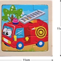 LS Goods Houten Puzzels - 2 Stuks - 9 Delig - Montessori - Ambulance - Brandweer - 11x11 Cm -Exporteren puzzels winkel 550x503 1