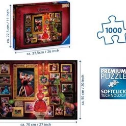 Ravensburger Puzzel Disney Villainous: Queen Of Hearts - Legpuzzel - 1000 Stukjes -Exporteren puzzels winkel 550x503 3