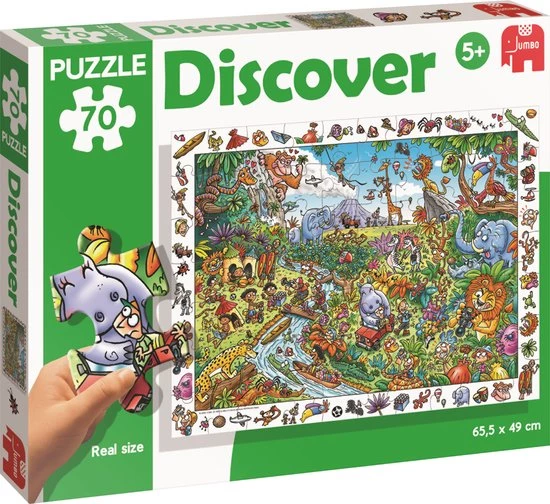 Jumbo Premium Collection Children Puzzle Discover: Safari 70 Pcs Legpuzzel 70 Stuk(s) Stripfiguren 1 Jumbo Premium Collection Children Puzzle Discover: Safari 70 Pcs Legpuzzel 70 Stuk(s) Stripfiguren