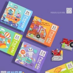 MiDeer - 4-in-1 Puzzels In Mooie Geschenkdoos - 12 + 16 + 24 + 35 Extra Grote Puzzelstukjes - Vervoer & Dier: Brandweerwagen + Boot + Vliegtuig + Raket - Kinderpuzzel - Educatief Speelgoed Voor Kinderen -Exporteren puzzels winkel 550x511 4