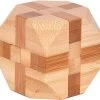 DW4Trading 3D Bamboo Breinpuzzel - Kubus 3 - 5x5 Cm