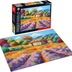 Happy Puzzle Davici Puzzel 1000 Stukjes ( 50 X 49) Dorphuis Met Voorbeeldposter - Legpuzzel- Landschap-Volwassenen -Exporteren puzzels winkel 550x516
