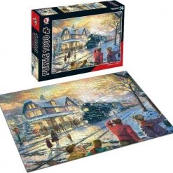 Happy Puzzle Puzzel 1000 Stukjes Volwassenen Legpuzzels Puzzle Jigsaw Puzzels - Speelgoed Hobby En Creatief Voor Volwassenen - 50*70 Cm - Locomotive- 1000 Stukjes Valentijn Cadeautje Voor Haar En Hem - Vrouw En Man)