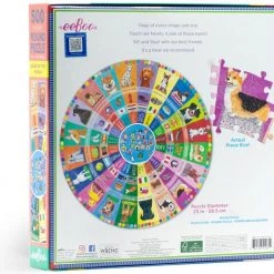Eeboo Dogs Of The World Puzzel Rond 500 Stukjes