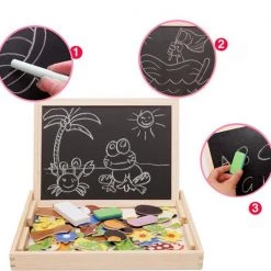 Merkloos Magnetische Verkleed Puzzel & Krijtbord - Alles In 1 Houten Speelbox - Multifunctioneel - 100 Stukken 9 Merkloos Magnetische Verkleed Puzzel & Krijtbord - Alles In 1 Houten Speelbox - Multifunctioneel - 100 Stukken -Exporteren puzzels winkel 550x529