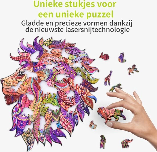 ACROPAQ Houten Puzzel Leeuw - 200 Stukjes, A3 Formaat 420 X 297 Mm, Puzzel Voor Kinderen En Volwassenen 6 ACROPAQ Houten Puzzel Leeuw - 200 Stukjes, A3 Formaat 420 X 297 Mm, Puzzel Voor Kinderen En Volwassenen - Afbeelding 6