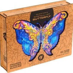 UNIDRAGON Houten Puzzel Dier - Intersterrenstelsel Vlinder - 306 Stukjes - King Size 41x30 Cm -Exporteren puzzels winkel 550x532 1