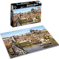 FDBW Kunst Puzzel Collectie Kasteel Van Praag | Puzzel Kunstwerken - Kasteel Van Praag | Puzzel - 500 Stukjes Kasteel | Kunst Puzzel Voor Volwassene | Puzzel 500 Praag 50x35 Cm