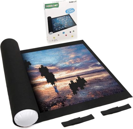 Merkloos Puzzelmat XL - Puzzel Opbergsysteem - Rolmat - Puzzelrol - 1500 Stukjes - 66x117cm 1 Merkloos Puzzelmat XL - Puzzel Opbergsysteem - Rolmat - Puzzelrol - 1500 Stukjes - 66x117cm