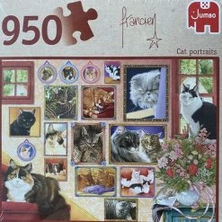Jumbo 950 Stukjes Puzzel Francien Cat Portraits Kat Portret Premium Quality