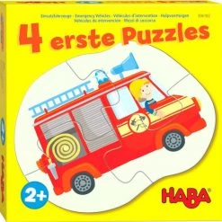 HABA 4 Eerste Puzzels - Hulpvoertuigen