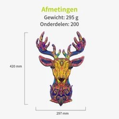 ACROPAQ Houten Puzzel Hert - 200 Stukjes, A3 Formaat 420 X 297 Mm, Puzzel Voor Kinderen En Volwassenen -Exporteren puzzels winkel 550x550 102