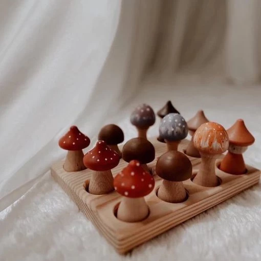 Sew Heart Felt L And Wood Set Paddenstoelen En Kabouters | Houten Speelgoed - Speelgoed - Paddenstoelen - Kabouters - Fantasie - Natuur - Handgemaakt - Peuter - Jongen - Meisje - Open Einde Speelgoed - Spelen Maar - Cadeau - Kleurrijk -Exporteren puzzels winkel 550x550 18