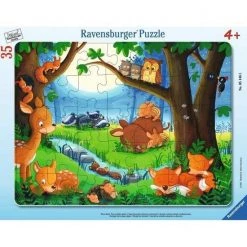 Ravensburger Kinderpuzzle - 05146 Wenn Kleine Tiere Schlafen Gehen - Rahmenpuzzle F R Kinder Ab 3 Jahren, Mit 35 Teilen