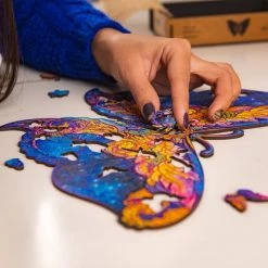 UNIDRAGON Houten Puzzel Dier - Intersterrenstelsel Vlinder - 306 Stukjes - King Size 41x30 Cm -Exporteren puzzels winkel 550x550 41