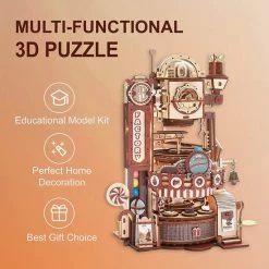 Robotime Marmeren Run 3D Puzzel Mechanische Houten Model Kits Voor Volwassen Om Laser Cut Jigsaw STEM Speelgoed Bouwbouwkits Voor Jongens (Chocoladefabriek) -Exporteren puzzels winkel 550x550 64