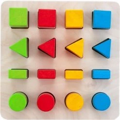 Engelhart Geometric Sorter 21 X 21 Cm Color//size 4x4 Rubber Wood Plate -Exporteren puzzels winkel 550x550 70