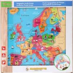 Playwood / Roel Houten Puzzel Europa - 19 Delig - Landen En Hoofdstad - Topografie Educatie