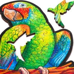 UNIDRAGON Houten Puzzel Dier - Speelse Papegaaien - 193 Stukjes - Medium 44x25 Cm -Exporteren puzzels winkel 550x562 3