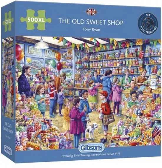 Legpuzzel - Gibsons- Snoepwinkeltje - 500 Extra Grote Puzzelstukken- Oudere/slechtziende 1 Legpuzzel - Gibsons- Snoepwinkeltje - 500 Extra Grote Puzzelstukken- Oudere/slechtziende