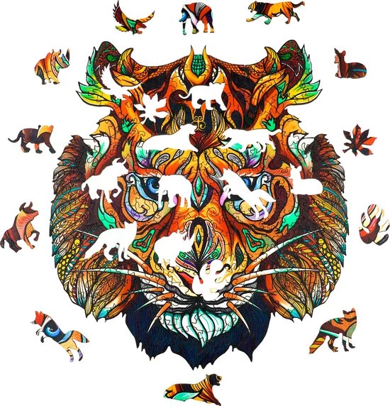 Brickkies , Sterke Tijger, Invincible Tiger, Jigsaw Puzzle, Houten Puzzel, A3, Maat L, 39 X 35 Cm, 306 Stukjes 6 Brickkies , Sterke Tijger, Invincible Tiger, Jigsaw Puzzle, Houten Puzzel, A3, Maat L, 39 X 35 Cm, 306 Stukjes - Afbeelding 6