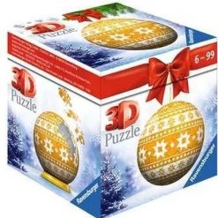 Ravensburger Kerstbal Kerstboom - 3D Puzzel - Puzzelbal - 54 Stukjes - Geel -Exporteren puzzels winkel 550x574 1
