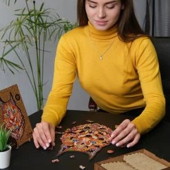 UNIDRAGON Houten Puzzel Dier - Voorzichtige Lynx- 187 Stukjes - Medium 22x33 Cm -Exporteren puzzels winkel 550x578 7