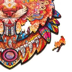 UNIDRAGON Houten Puzzel Dier - Voorzichtige Lynx- 187 Stukjes - Medium 22x33 Cm -Exporteren puzzels winkel 550x578 8