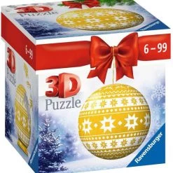 Ravensburger Kerstbal Kerstboom - 3D Puzzel - Puzzelbal - 54 Stukjes - Geel