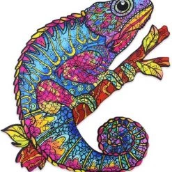 Jigsaw Mystery Chameleon 037 A3 |Legpuzzel Kameleon | Houten Puzzel | 200 Stukjes | Dierenpuzzel| Meer Dan 50 Verschillende Modellen