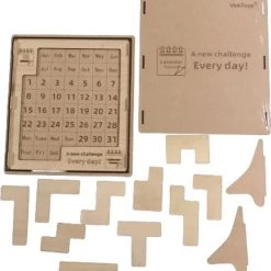 VinkToys Legpuzzel - Kalender - Houten Puzzel Kalender - Dagelijkse Kalender Puzzel - 365 Puzzels In 1 -Exporteren puzzels winkel 550x583 3