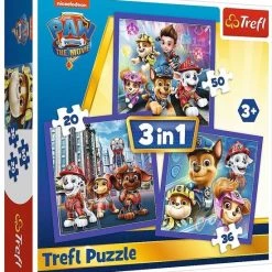 Trefl Paw Patrol 3-in-1 Puzzel - 20/36/50 Stukjes