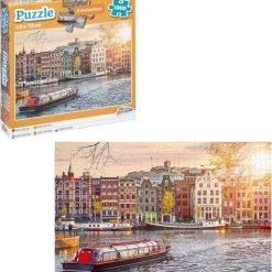 Grafix Puzzel 1000 Stukjes Volwassenen | Thema Amsterdam, Kanalen | Afmeting 50 X 70 CM | Legpuzzel