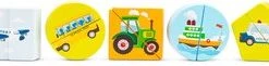 New Classic Toys Houten Geometrische Vormenpuzzel - Voertuigen -Exporteren puzzels winkel 550x61