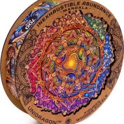 UNIDRAGON Houten Puzzel Mandala - Onuitputtelijke Overvloed - 700 Stukjes - Royal Size 45x45 Cm -Exporteren puzzels winkel 550x616