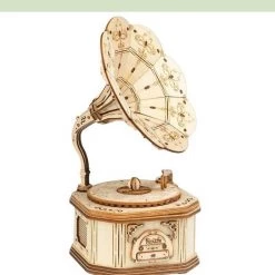 Houten 3D Puzzel Voor Volwassenen | Grammofoon | Vrije Tijd | Robotime | Model Bouwpakket | By You-Home.nl -Exporteren puzzels winkel 550x618