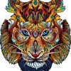 Brickkies , Sterke Tijger, Invincible Tiger, Jigsaw Puzzle, Houten Puzzel, A3, Maat L, 39 X 35 Cm, 306 Stukjes