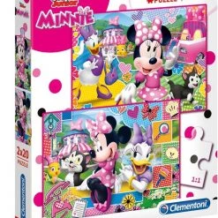 Clementoni - Superkleur Puzzels - Disney Minnie Happly Helpers - 2x20 Stukjes