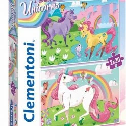 Clementoni PUZZEL 2X20 EENHOORN -Exporteren puzzels winkel 550x669