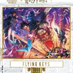 The New York Puzzle Company New York Puzzle Company Harry Potter 1000 Stukjes Puzzel - Vliegende Sleutels -Exporteren puzzels winkel 550x677
