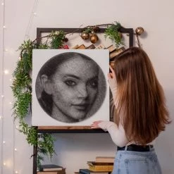 Ring String - Puzzel - Cre Ren String Art Van Elke Foto - Tekenreeks Kunst - String Art Kunstset - Gepersonaliseerd Cadeau - Maak Je Eigen Tekenreekskunst Van Elke Foto -Exporteren puzzels winkel 550x687 1