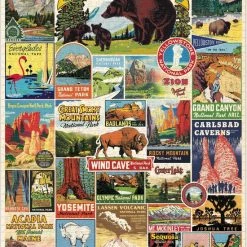 Cavallini & Co Vintage Puzzel - National Parks -Exporteren puzzels winkel 550x699